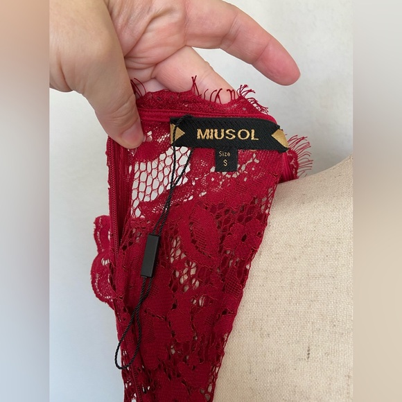 Miusol Women's Formal Floral Lace Size Small Bridesmaid Party Maxi Dress - Picture 4 of 15